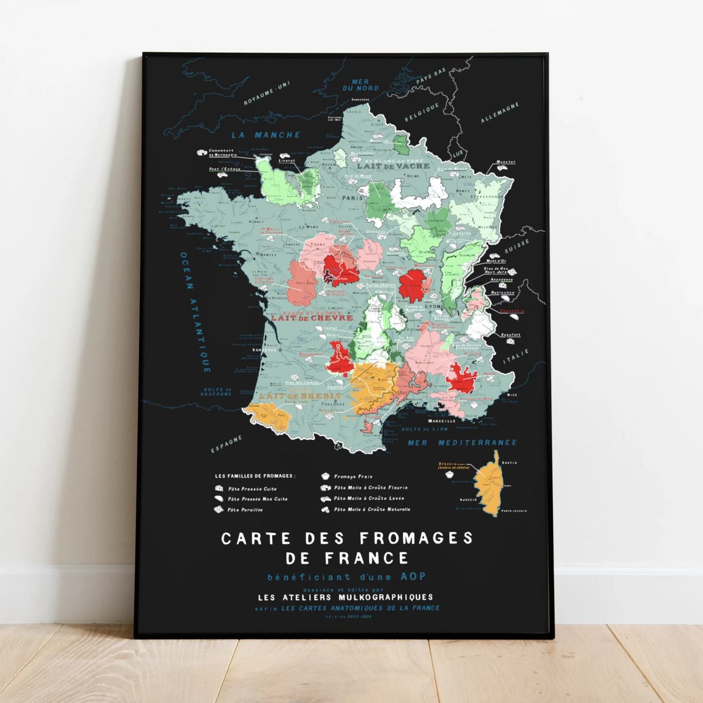 Carte des fromages de France