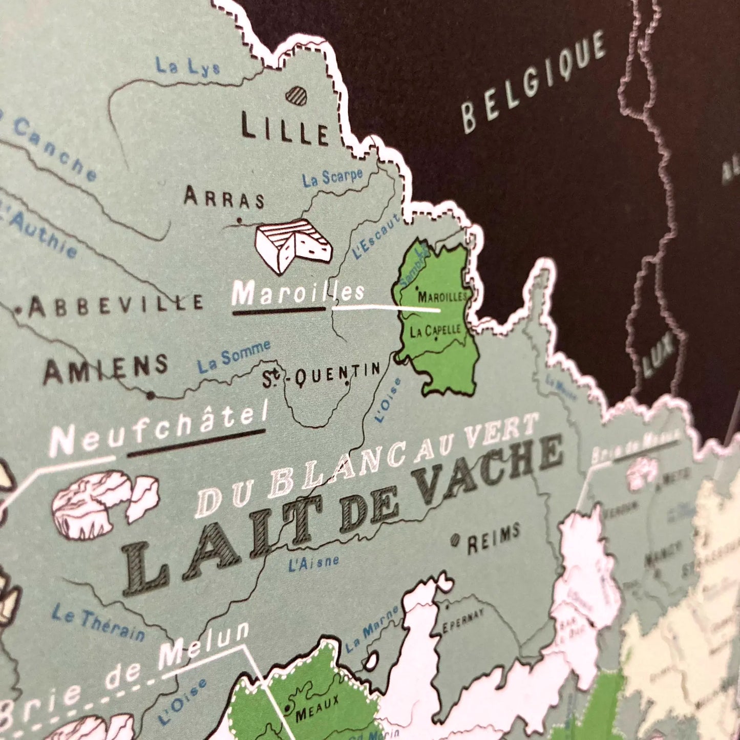 Carte des fromages de France