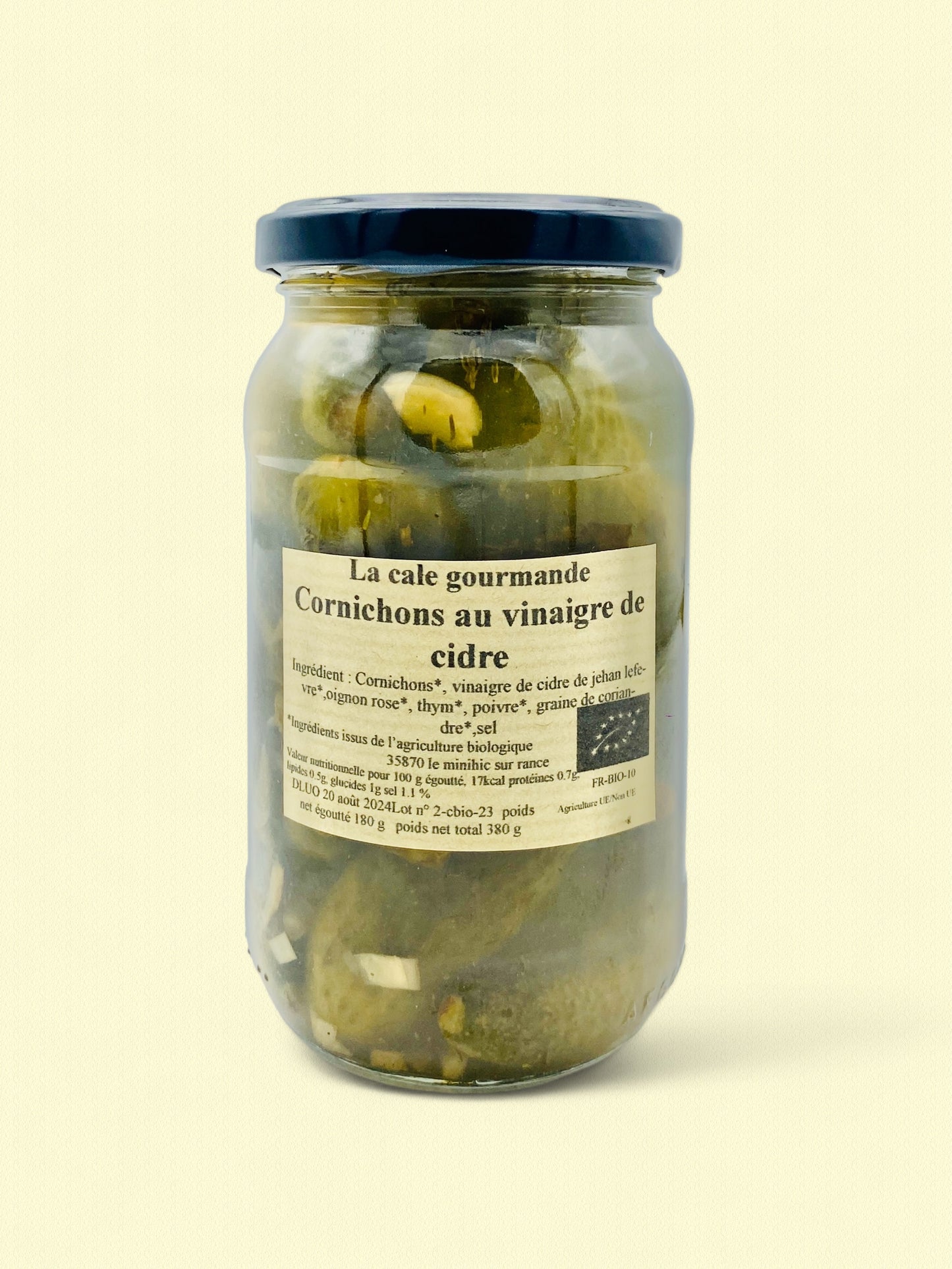 Cornichons au vinaigre de cidre