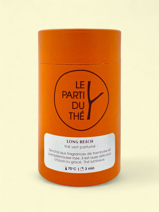Long Beach | Thé vert parfumé à la framboise et au pamplemousse