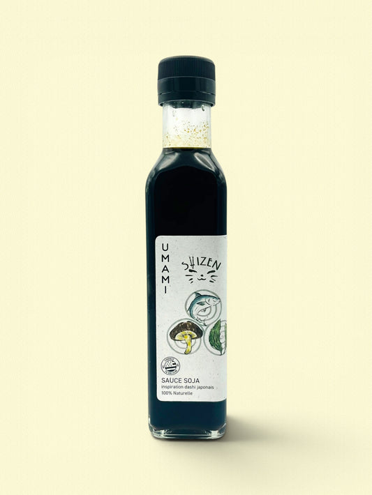 Sauce UMAMI | Sauce soja à la bonite séchée, algues kombu, et poudre de shiitake