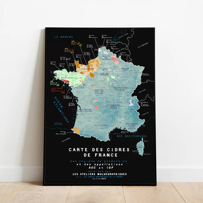 Carte des cidres de France