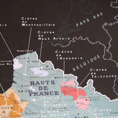 Carte des cidres de France
