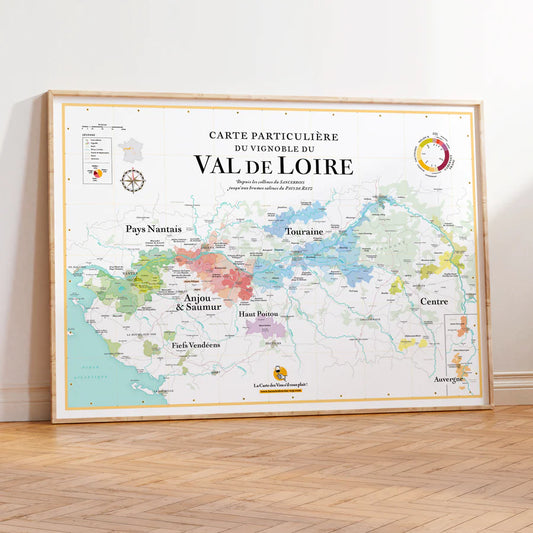 Carte particulière du vignoble du Val de Loire